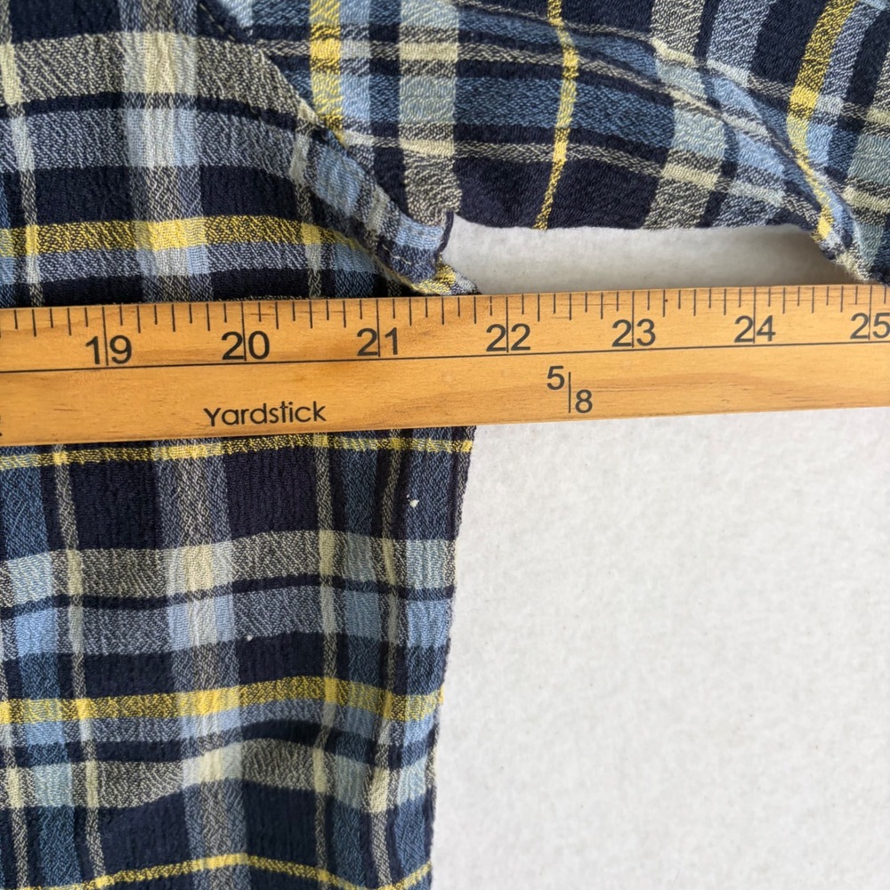 Patagonia Men's A/C Puckerware Shirt Seersucker Plaid Crinkle Short Sleeve Large - Picture 8 of 9